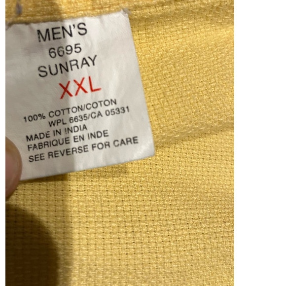 Woolrich Shirt Men's 2XL Yellow Button Short Sleeve Flannel Outdoor VTG Y2K - Picture 4 of 10